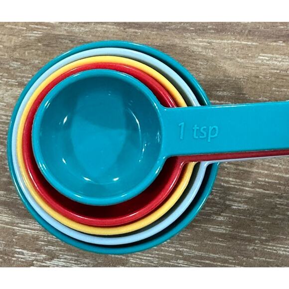 8 PC. Set THE PIONEER WOMAN Timeless Beauty MELAMINE MEASURING SPOONS Colorful - Picture 6 of 10